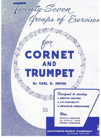 27 Groups of Exercises for Cornet & Trumpet by Earl D. Irons - B114 - Poppa's Music 