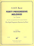 BARRET Forty Progressive Melodies for Clarinet - B382 - Poppa's Music 