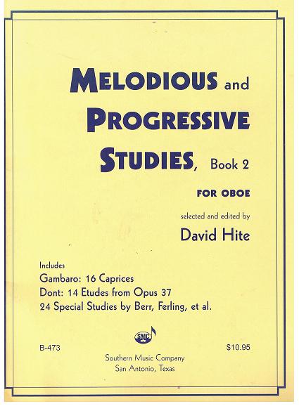 HITE MELODIOUS & PROGRESSIVE STUDIES FOR OBOE - BOOK 2   B473 - Poppa's Music 