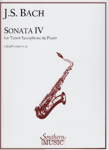 Sonata No. 4 In C For Tenor Or Soprano Saxophone & Piano By J.S. Bach Arr. Harry Gee - Poppa's Music 