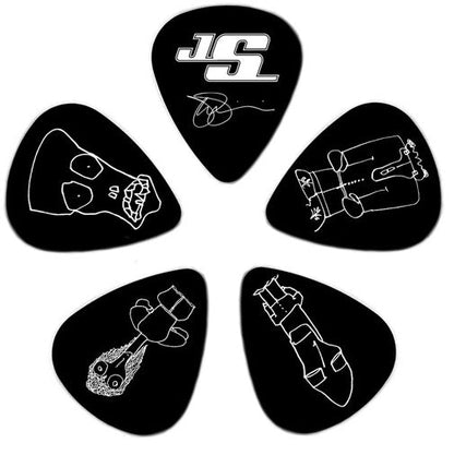 D'addario Planet Waves Black Joe Satriani Guitar Picks  - 10 Pack - Poppa's Music 