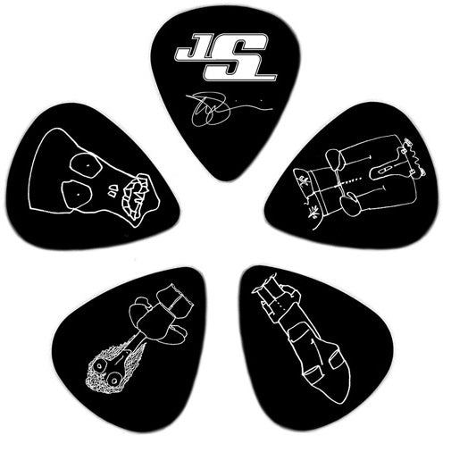 D'addario Planet Waves Black Joe Satriani Guitar Picks  - 10 Pack - Poppa's Music 