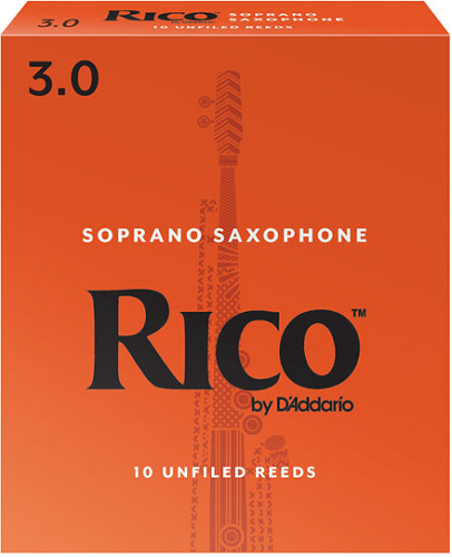Rico by D'Addario Soprano Saxophone Reeds Unfiled - 10 Per Box - Poppa's Music 