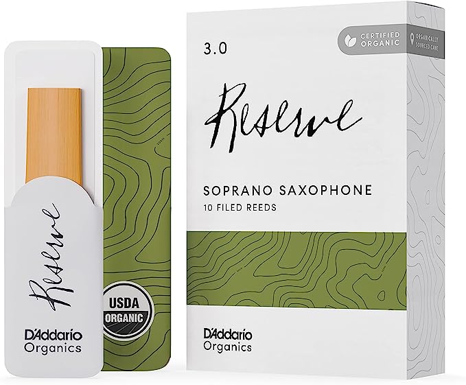 D'Addario Organic Reserve Soprano Saxophone Reeds - 10 Per Box - Poppa's Music 