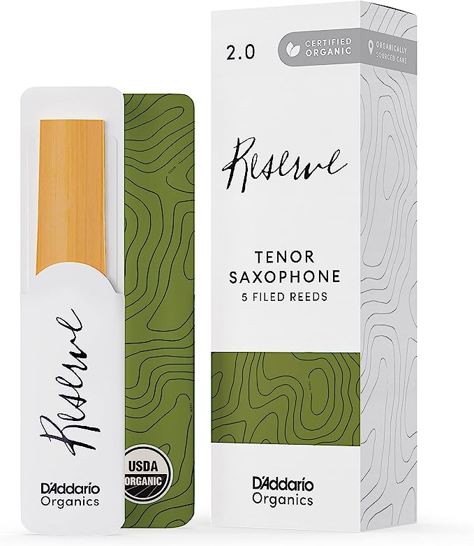 D'Addario Organic Reserve Tenor Saxophone Reeds - 5 Per Box - Premium Tenor Saxophone Reeds from D'Addario - Just $28.99! Shop now at Poppa's Music