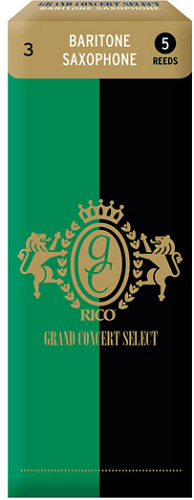 Rico Grand Concert Select Baritone Saxophone Reeds Filed - 5 Per Box - Poppa's Music 