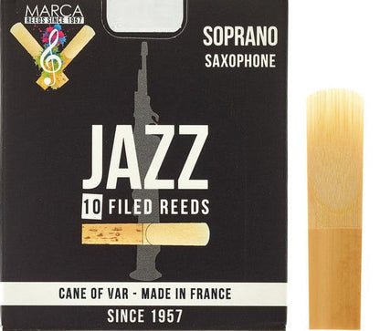 Marca JaZZ Filed Soprano Sax Reeds - 10 Per Box - Poppa's Music 