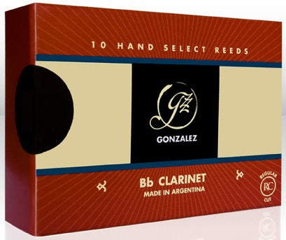 Gonzalez Bb Clarinet "RC" Regular Cut Reeds - 10 Per Box - Poppa's Music 