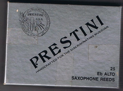 Prestini Alto Saxophone Reeds 3.5 - 25 Per Box - Old Stock - Poppa's Music 