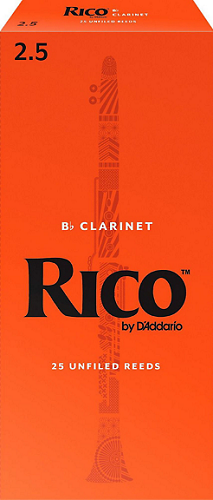 Rico by D'Addario Bb Clarinet Reeds Unfiled - 25 Per Box - Poppa's Music 