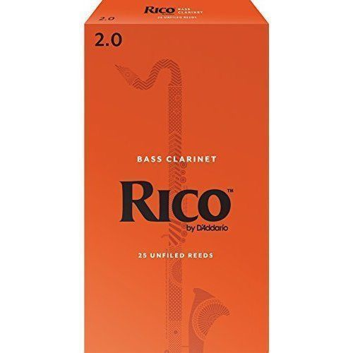 Rico by D'addario Bass Clarinet Reeds Unfiled - 25 Per Box - Poppa's Music 