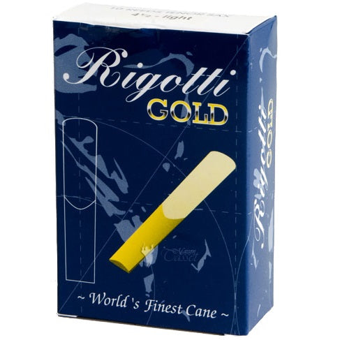 Rigotti Gold Baritone Saxophone Jazz Reeds - 10 Per Box - Poppa's Music 