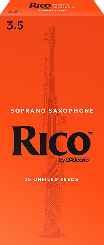 Rico by D'addario Soprano Sax Reeds Unfiled - 25 Per Box - Poppa's Music 