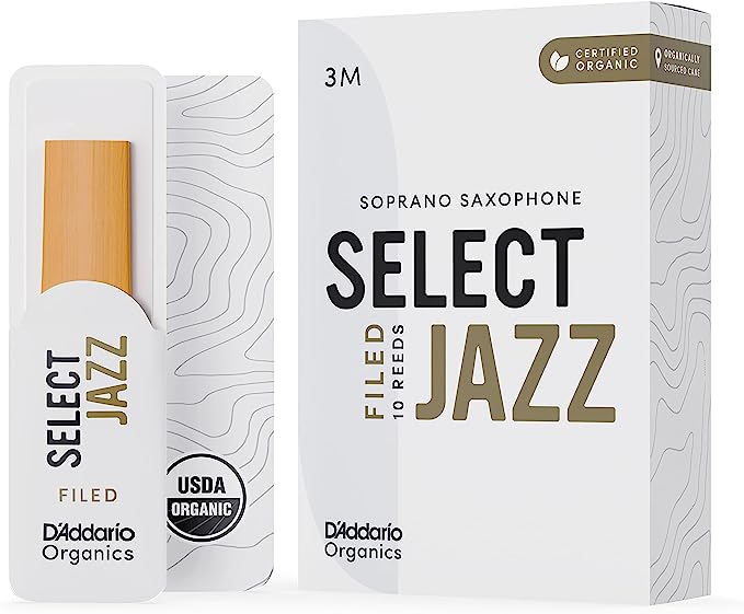 D'Addario Organic Select Jazz Filed Soprano Saxophone Reeds - 10 Per Box - Premium Soprano Saxophone Reeds from D'Addario - Just $31.99! Shop now at Poppa's Music