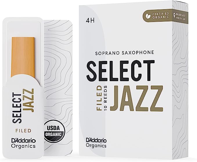 D'Addario Organic Select Jazz Filed Soprano Saxophone Reeds - 10 Per Box - Premium Soprano Saxophone Reeds from D'Addario - Just $31.99! Shop now at Poppa's Music