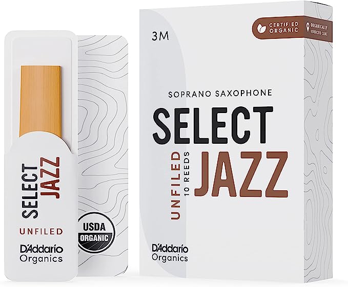 D'Addario Organic Select Jazz Unfiled Soprano Saxophone Reeds - 10 Per Box - Premium Soprano Saxophone Reeds from D'Addario - Just $31.99! Shop now at Poppa's Music