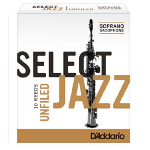 D'Addario Select Jazz Soprano Sax Unfiled Reeds - 10 Per Box - Poppa's Music 