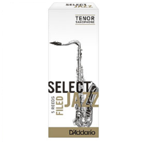 D'Addario Select Jazz Tenor Saxophone Filed Reeds - 5 Per Box - Poppa's Music 