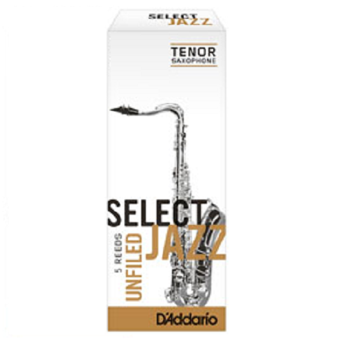 D'Addario Select Jazz Tenor Saxophone Unfiled Reeds - 5 Per Box - Poppa's Music 