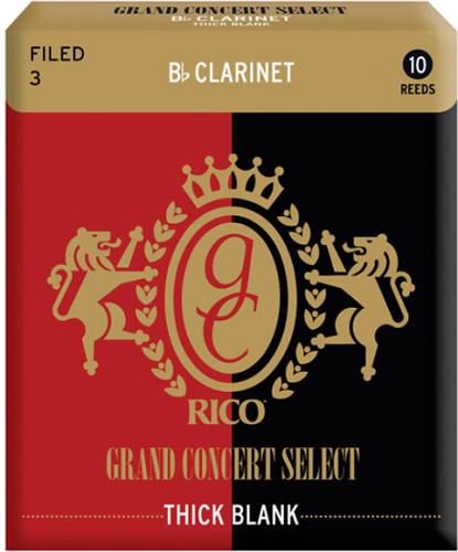 Grand Concert Select Thick Blank Reeds Filed Bb Clarinet Reeds - 10 Per Box - Poppa's Music 