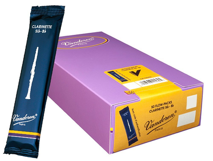 Vandoren Bb Clarinet Traditional Reeds - Bulk Box of 50 Reeds - Poppa's Music 
