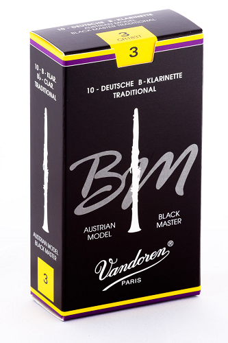 Vandoren Austrian Cut Bb Clarinet Blackmaster Traditional Reeds - B-Stock - Poppa's Music 