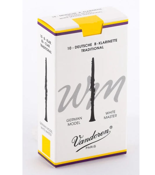 Vandoren White Master German Bb Clarinet Reeds / Traditional Cut - 10 Per Box - Poppa's Music 