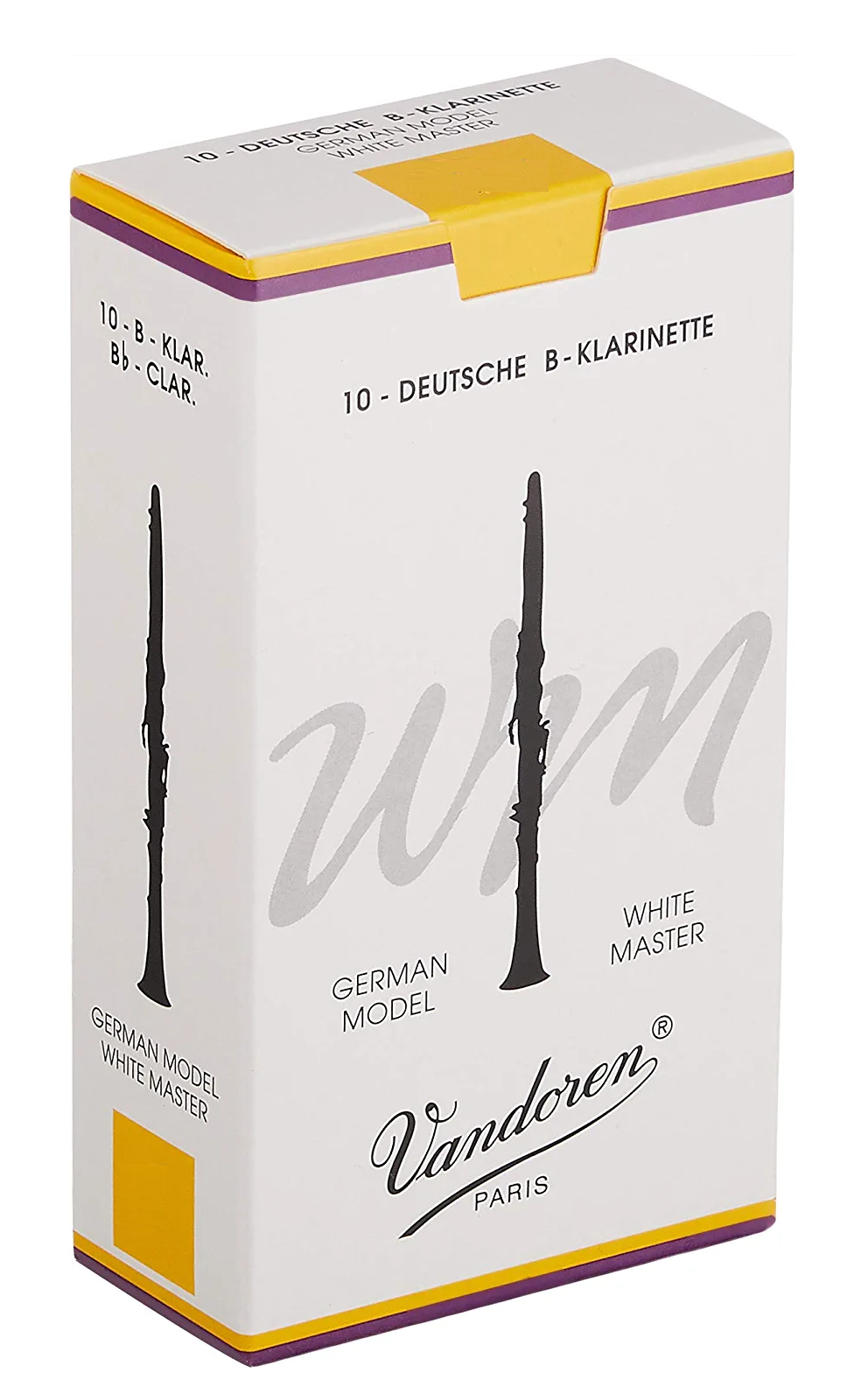 Vandoren White Master German Bb Clarinet Reeds / Non-Traditional Cut - 10 Per Box - Poppa's Music 