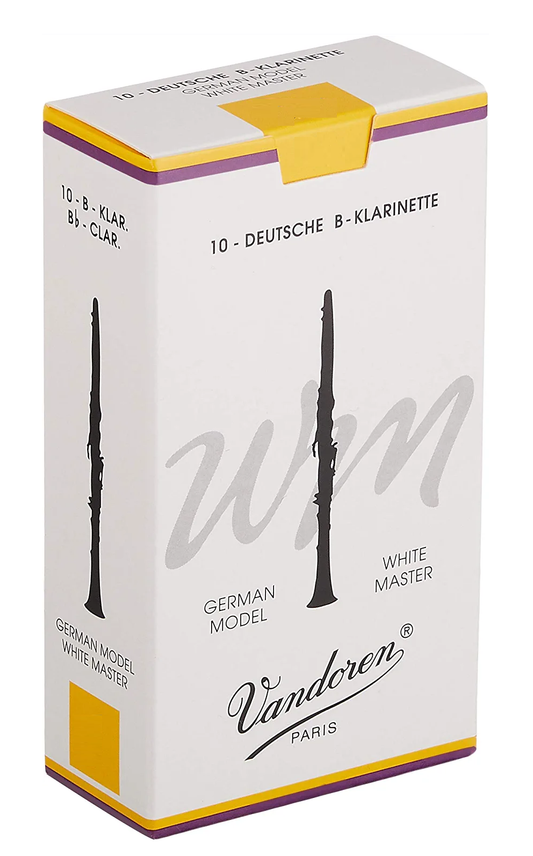 Vandoren White Master German Bb Clarinet Reeds / Non-Traditional Cut - 10 Per Box - Poppa's Music 