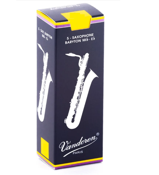 Vandoren Traditional  Baritone Saxophone  Reeds - 5 Per Box - Poppa's Music 