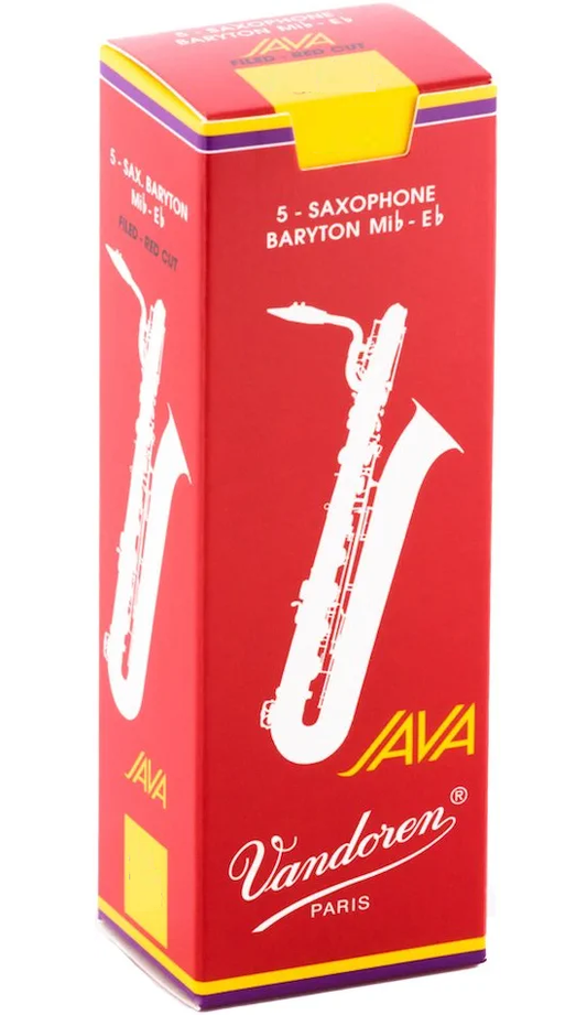 Vandoren Java Red Baritone Saxophone Reeds - 5 Per Box - Poppa's Music 