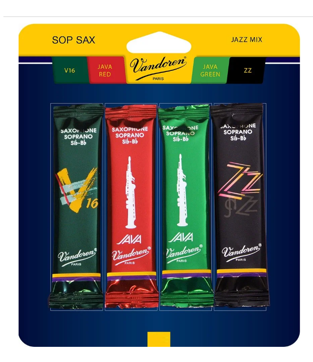 Vandoren Soprano Sax Jazz Reed Mix Card - Poppa's Music 