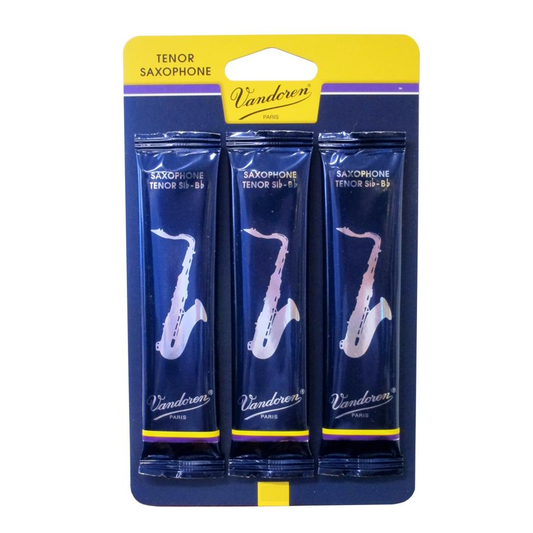 Vandoren Tenor Sax Traditional Reeds - 3 Card - Poppa's Music 