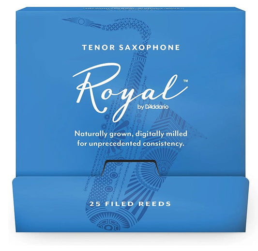 Royal by D'Addario Tenor Saxophone Reeds - 25-Count Single Reeds - Poppa's Music 