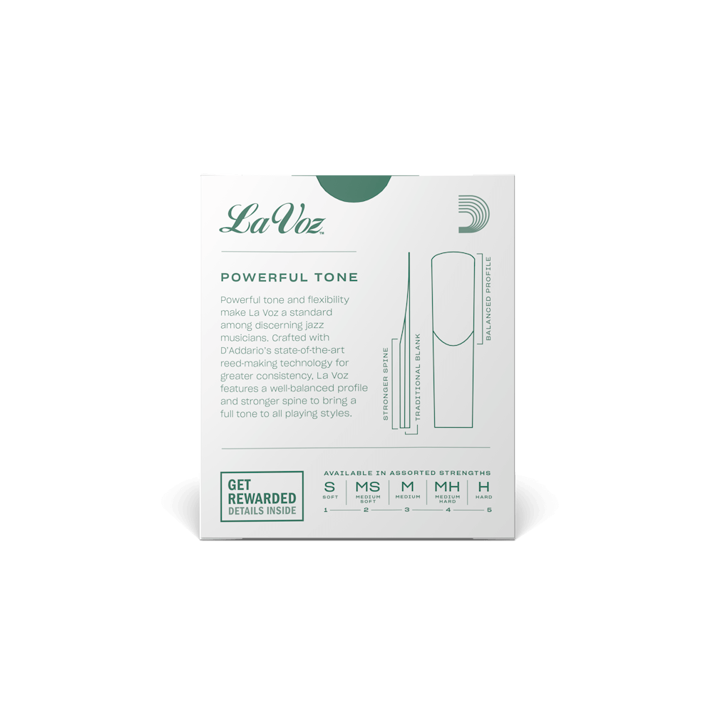 La Voz Soprano Saxophone Reeds -10 Per Box - Poppa's Music 