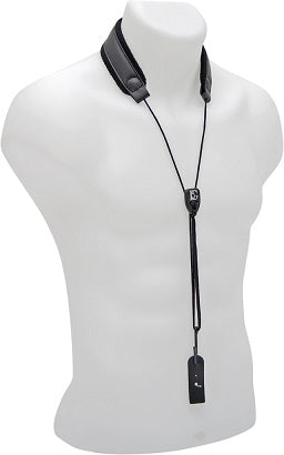 BG France Padded Leather Clarinet Strap with Elastic Cord & 2 Connectors - C23E - Poppa's Music 