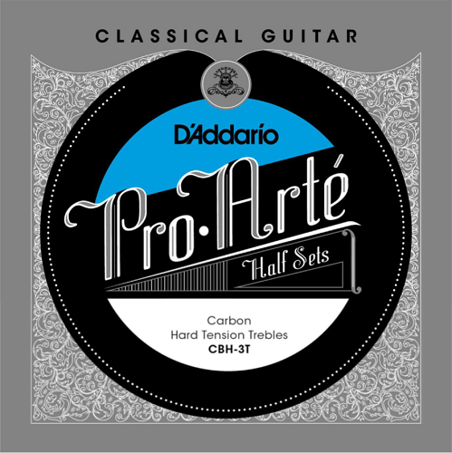 D'addario Pro-Arte Carbon Treble, Hard Tension Half Set Classical Guitar Strings - Poppa's Music 