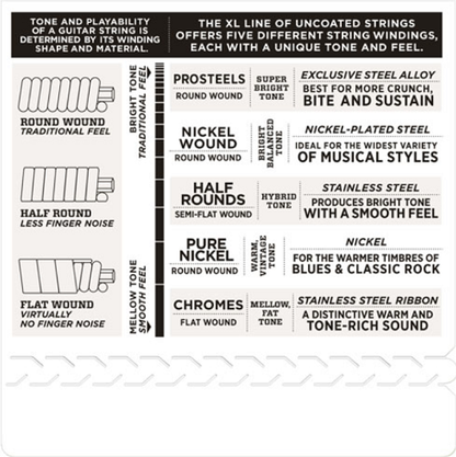 D'addario Chromes Flat Wound, 7-String, Jazz Light, 11-65 Electric Guitar Strings - ECG24-7 - Poppa's Music 