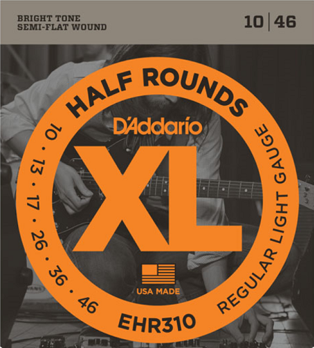 D'addario Half Rounds, Regular Light, 10-46 Electric Guitar Strings - Poppa's Music 