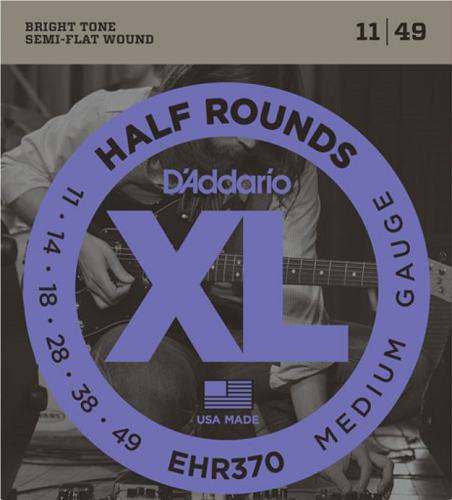 D'addario Half Rounds, Medium, 11-49 Electric Guitar Strings - Poppa's Music 