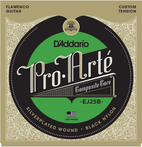 D'addario Pro-Arte Black Nylon Composite Flamenco Guitar Strings - Poppa's Music 