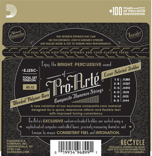 D'addario Pro-Arte Nylon COMPOSITE, Flemenco Guitar Strings - Poppa's Music 