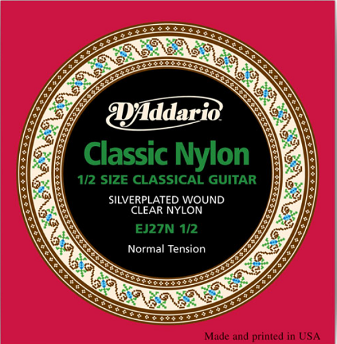 D'addario Stydent Nylon FRACTIONAL, 1/2 Scale, Normal Tension Classical Guitar Strings - Poppa's Music