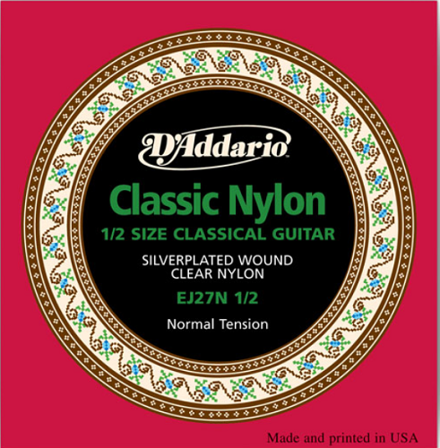 D'addario Stydent Nylon FRACTIONAL, 1/2 Scale, Normal Tension Classical Guitar Strings - Poppa's Music 