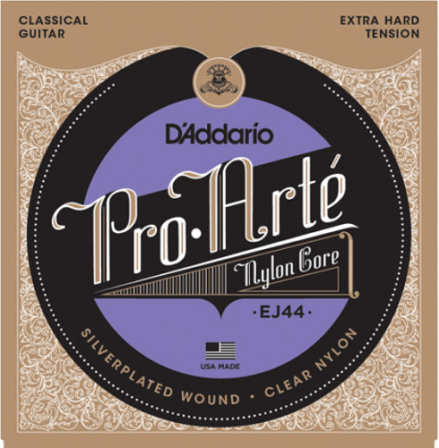 D'addario Pro-Arte Nylon, Extra Hard Tension Classical Guitar Strings - EJ44 - Poppa's Music 