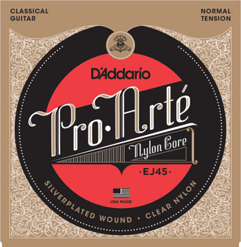 D'addario Pro-Arte Nylon, Normal Tension Classical Guitar Strings - EJ45 - Poppa's Music 