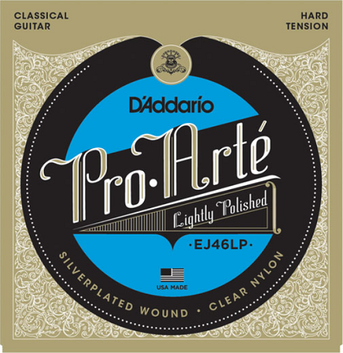 D'Addario Pro-Arte Lightly Polished Composite, Hard Tension Classical Guitar Strings - EJ46LP - Poppa's Music 