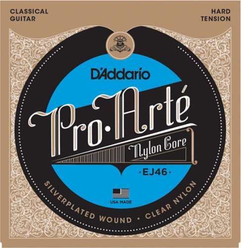 D'addario Pro-Arte Nylon, Hard Tension Classical Guitar Strings - EJ46 - Poppa's Music 