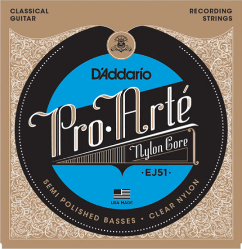 D'addario Pro-Arte with Polished Basses, Hard Tension Classical Guitar Strings - Poppa's Music 