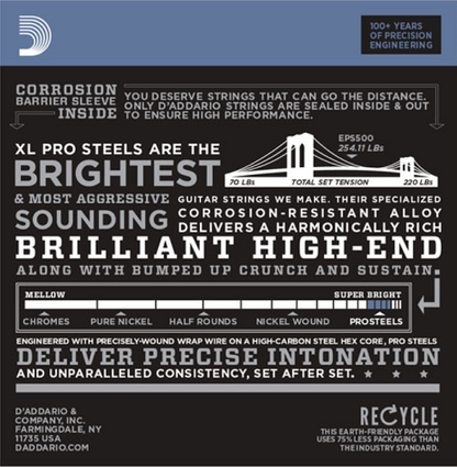 D'addario Pedal Steel StringS, C-6TH Electric Guitar Strings - Poppa's Music 